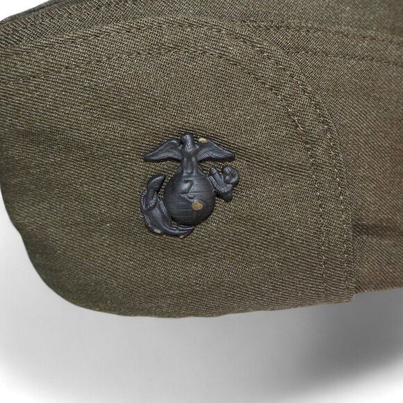 DSCP Valor Collection Marine Corps Garrison Wool Blend Cap Women's 21 1/2 - Picture 3 of 9